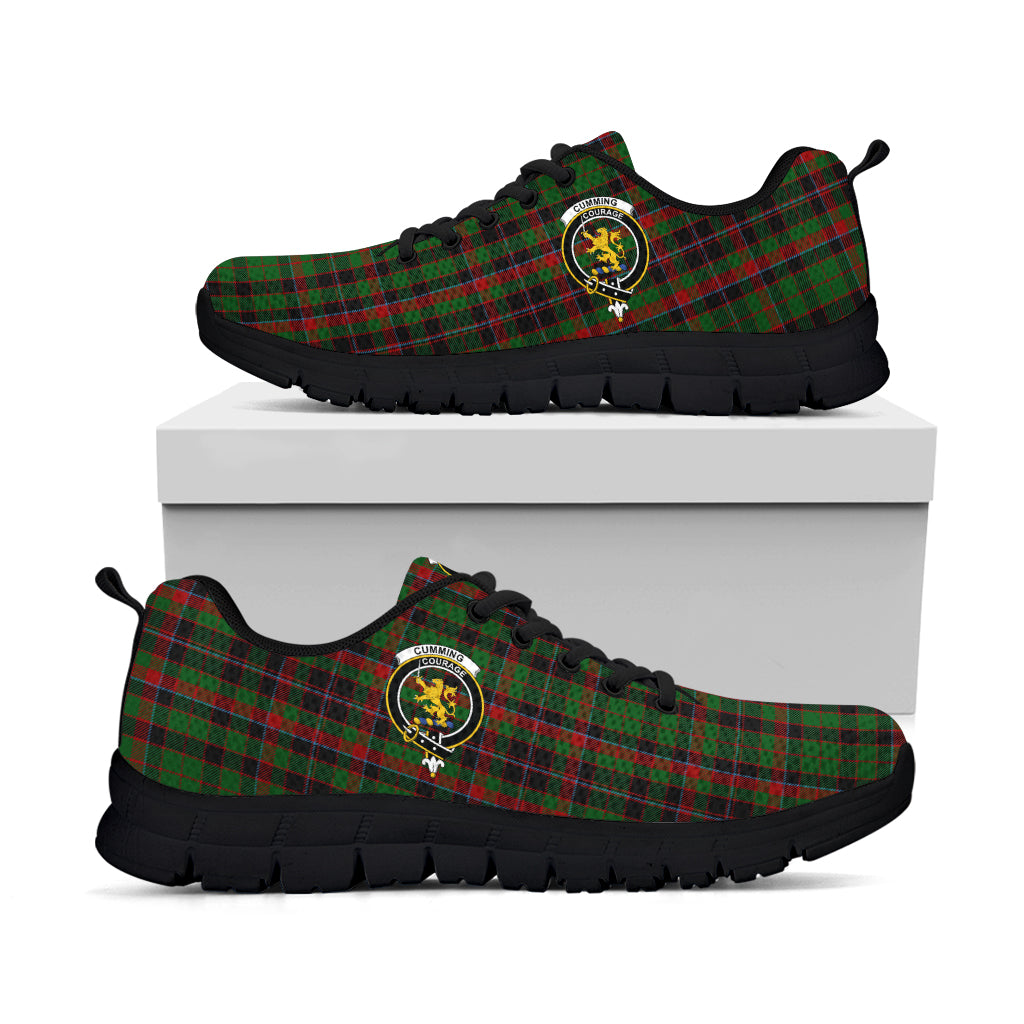 Cumming Hunting Tartan Sneakers with Family Crest - Tartan Vibes Clothing