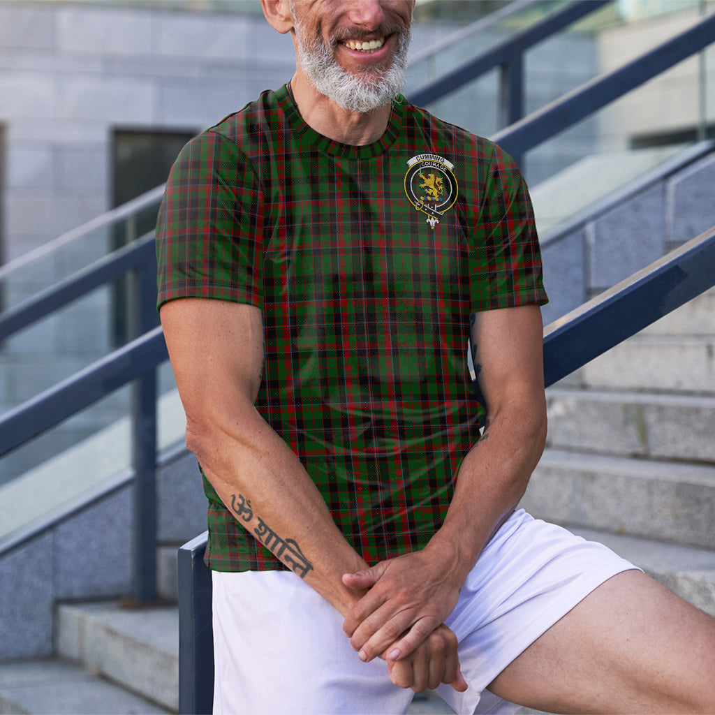 Cumming Hunting Tartan T-Shirt with Family Crest - Tartan Vibes Clothing