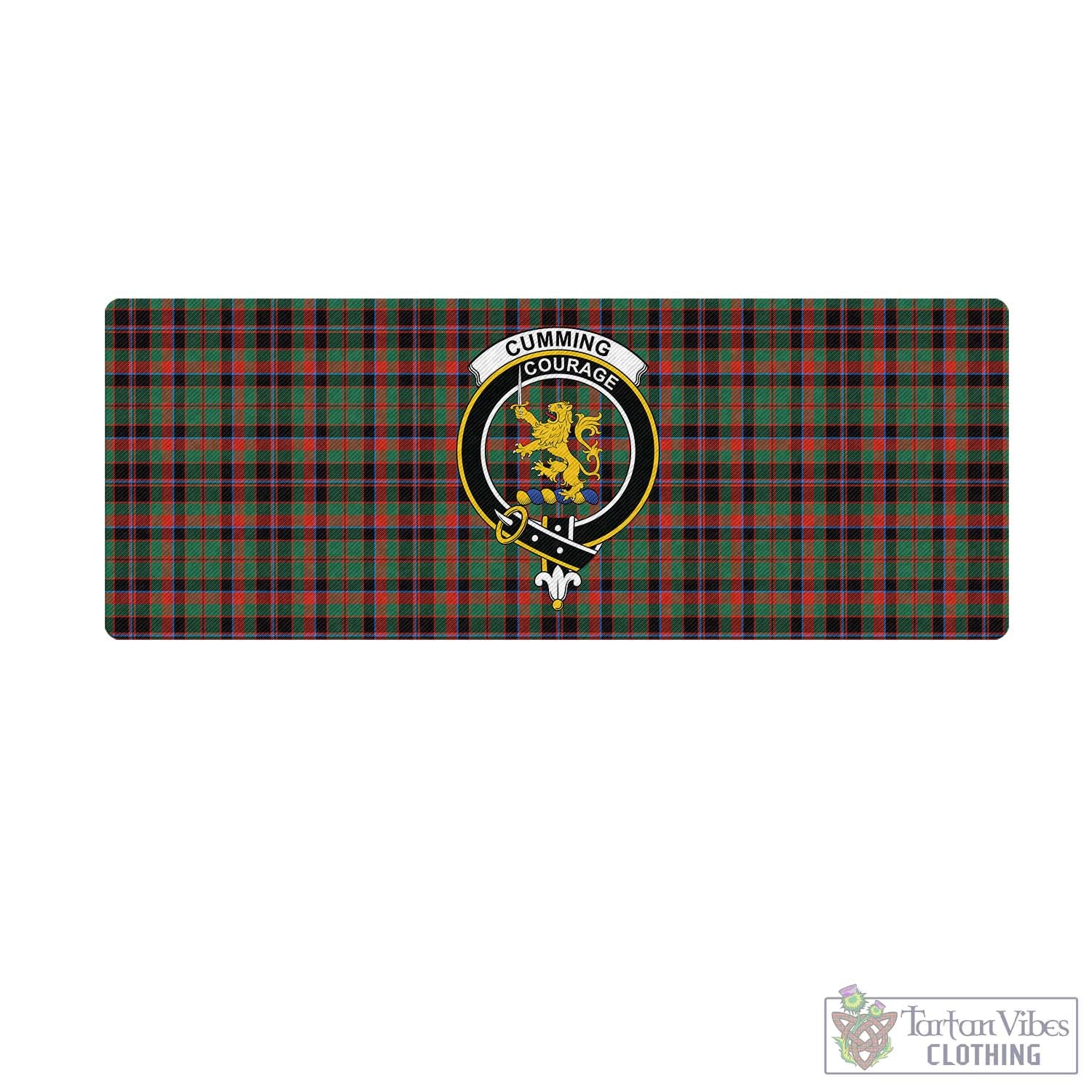 Tartan Vibes Clothing Cumming Hunting Ancient Tartan Mouse Pad with Family Crest