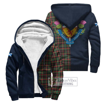 Cumming Hunting Ancient Tartan Sherpa Hoodie Alba with Scottish Lion Royal Arm Half Style