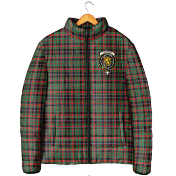 Cumming Hunting Ancient Tartan Padded Jacket with Family Crest