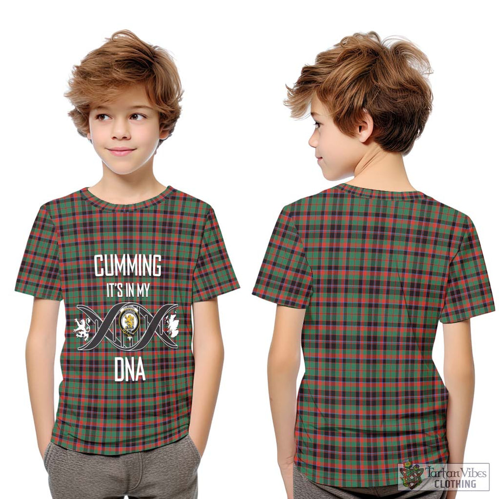 Cumming Hunting Ancient Tartan Kid T-Shirt with Family Crest DNA In Me Style Youth XL Size14 - Tartanvibesclothing Shop