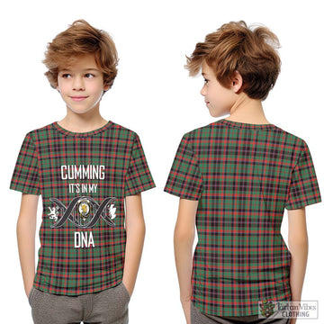 Cumming Hunting Ancient Tartan Kid T-Shirt with Family Crest DNA In Me Style