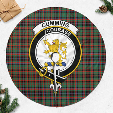 Cumming Hunting Ancient Tartan Christmas Tree Skirt with Family Crest