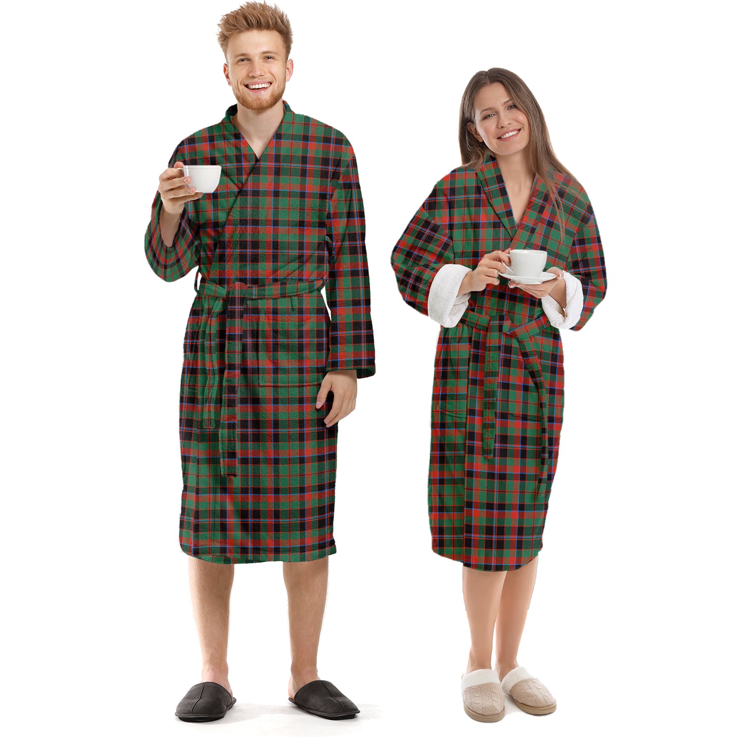 Cumming Hunting Ancient Tartan Bathrobe Unisex S - Tartan Vibes Clothing