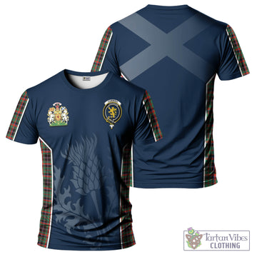 Cumming Hunting Ancient Tartan T-Shirt with Family Crest and Scottish Thistle Vibes Sport Style