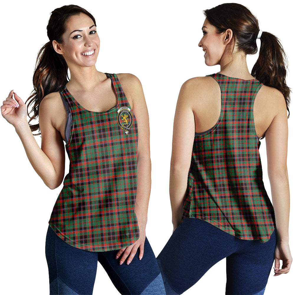 cumming-hunting-ancient-tartan-women-racerback-tanks-with-family-crest