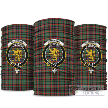 Cumming Hunting Ancient Tartan Neck Gaiters, Tartan Bandanas, Tartan Head Band with Family Crest