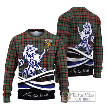 Cumming Hunting Ancient Tartan Ugly Sweater with Alba Gu Brath Regal Lion Emblem