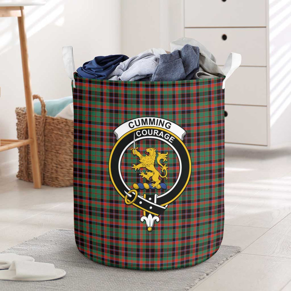 Cumming Hunting Ancient Tartan Laundry Basket with Family Crest One Size - Tartanvibesclothing Shop