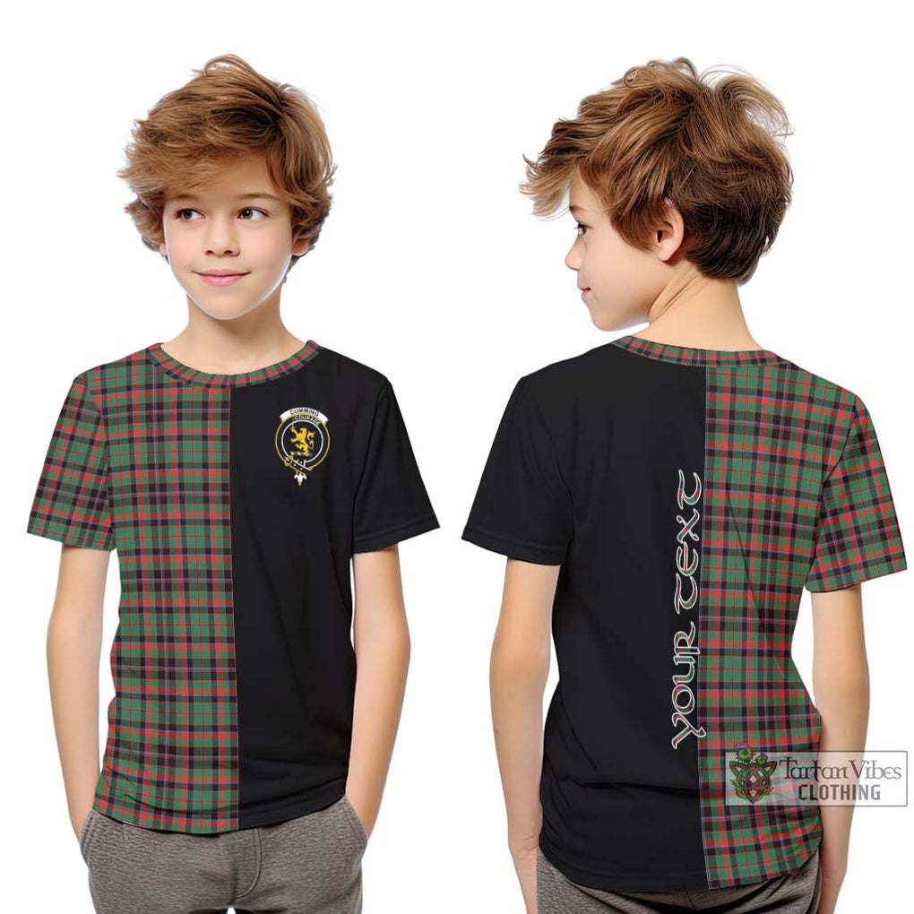 Cumming Hunting Ancient Tartan Kid T-Shirt with Family Crest and Half Of Me Style Youth XL Size14 - Tartanvibesclothing Shop