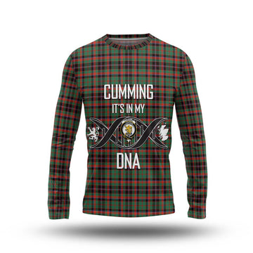 Cumming Hunting Ancient Tartan Long Sleeve T-Shirt with Family Crest DNA In Me Style