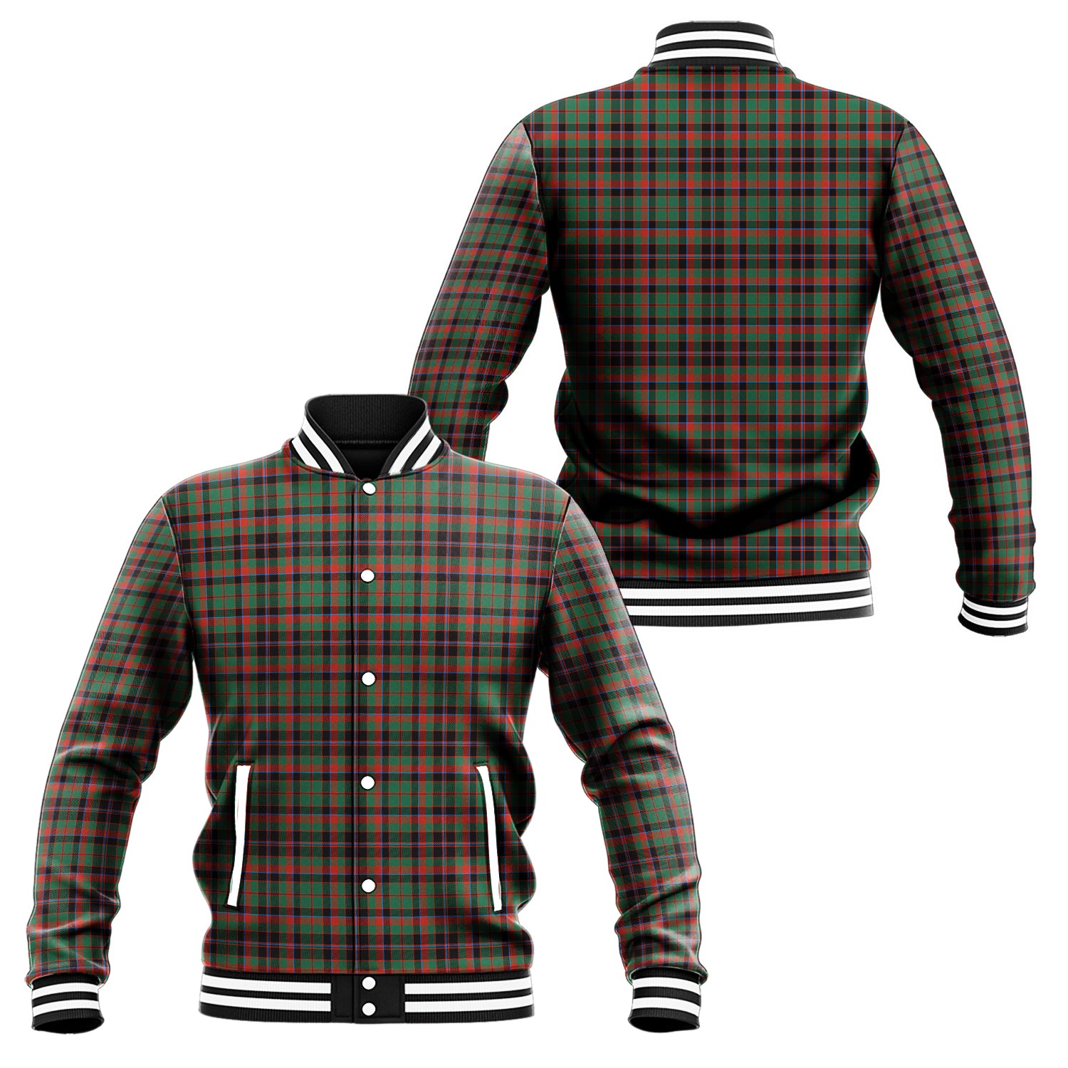 Cumming Hunting Ancient Tartan Baseball Jacket Unisex - Tartan Vibes Clothing