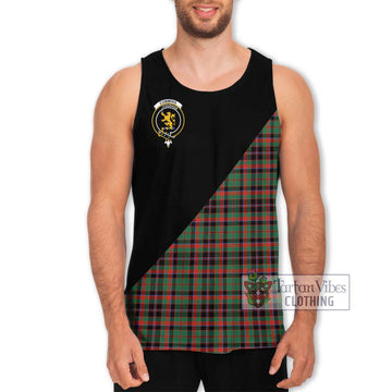 Cumming Hunting Ancient Tartan Men's Tank Top with Family Crest and Military Logo Style