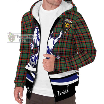 Cumming Hunting Ancient Tartan Sherpa Hoodie with Alba Gu Brath Regal Lion Emblem