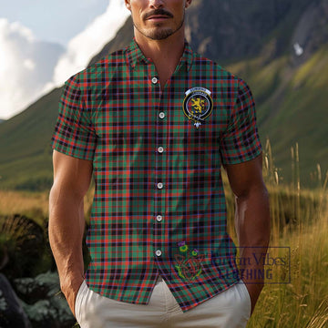 Cumming Hunting Ancient Tartan Cotton Hawaiian Shirt with Family Crest