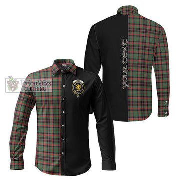 Cumming Hunting Ancient Tartan Long Sleeve Button Shirt with Family Crest and Half Of Me Style