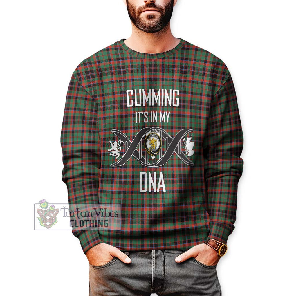 Cumming Hunting Ancient Tartan Sweatshirt with Family Crest DNA In Me Style Unisex - Tartanvibesclothing Shop