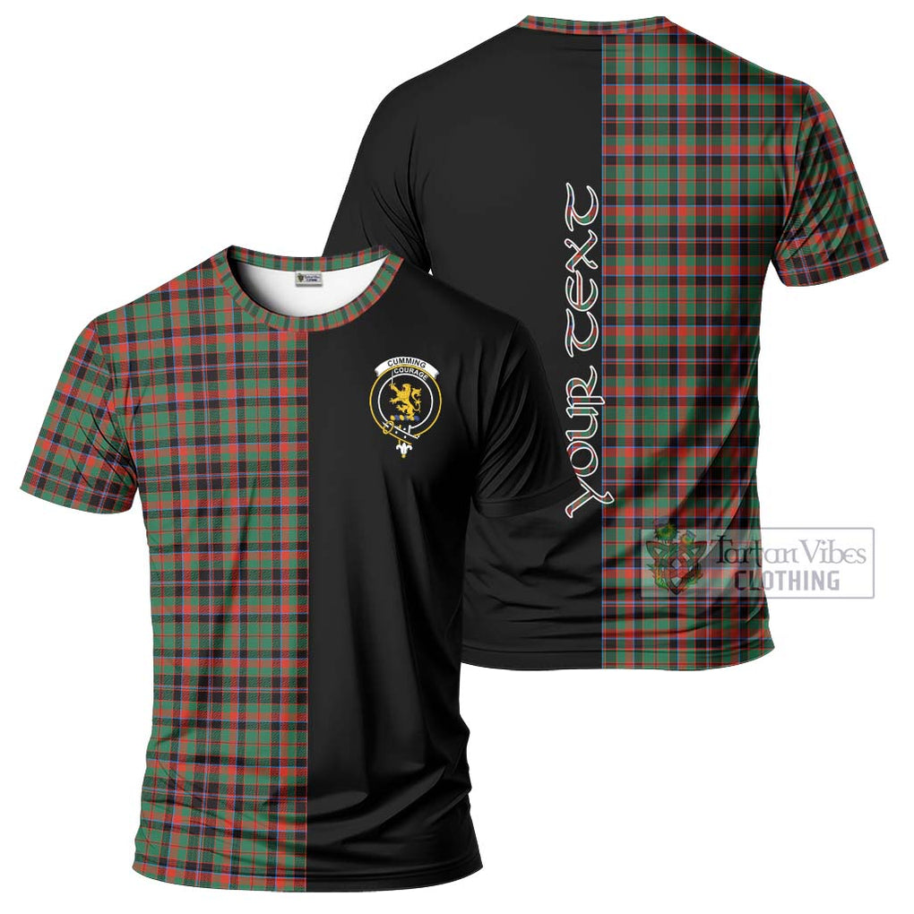 Cumming Hunting Ancient Tartan T-Shirt with Family Crest and Half Of Me Style Kid's Shirt - Tartanvibesclothing Shop