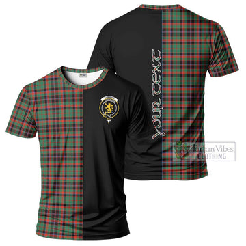 Cumming Hunting Ancient Tartan T-Shirt with Family Crest and Half Of Me Style