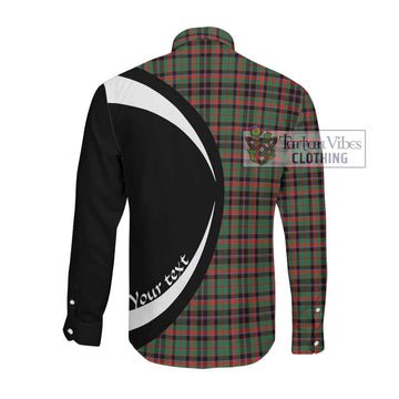 Cumming Hunting Ancient Tartan Long Sleeve Button Up with Family Crest Circle Style