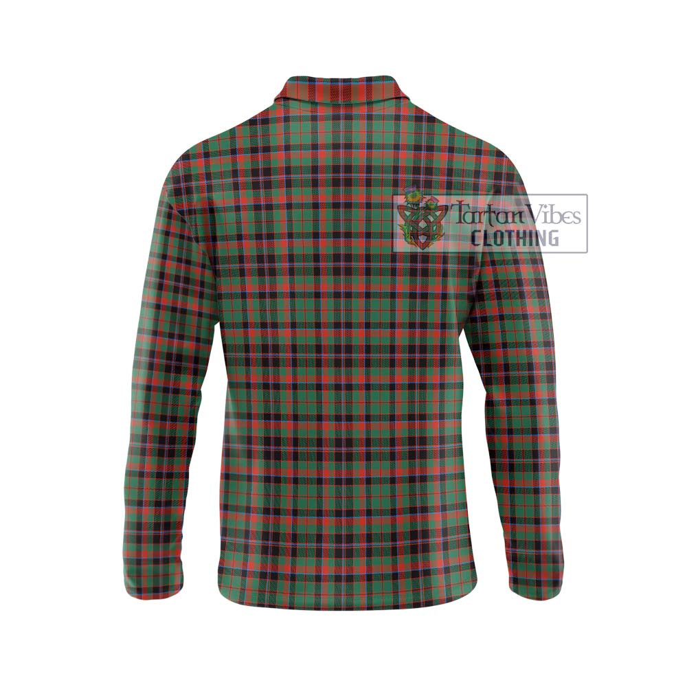 Cumming Hunting Ancient Tartan Long Sleeve Polo Shirt with Family Crest DNA In Me Style - Tartanvibesclothing Shop