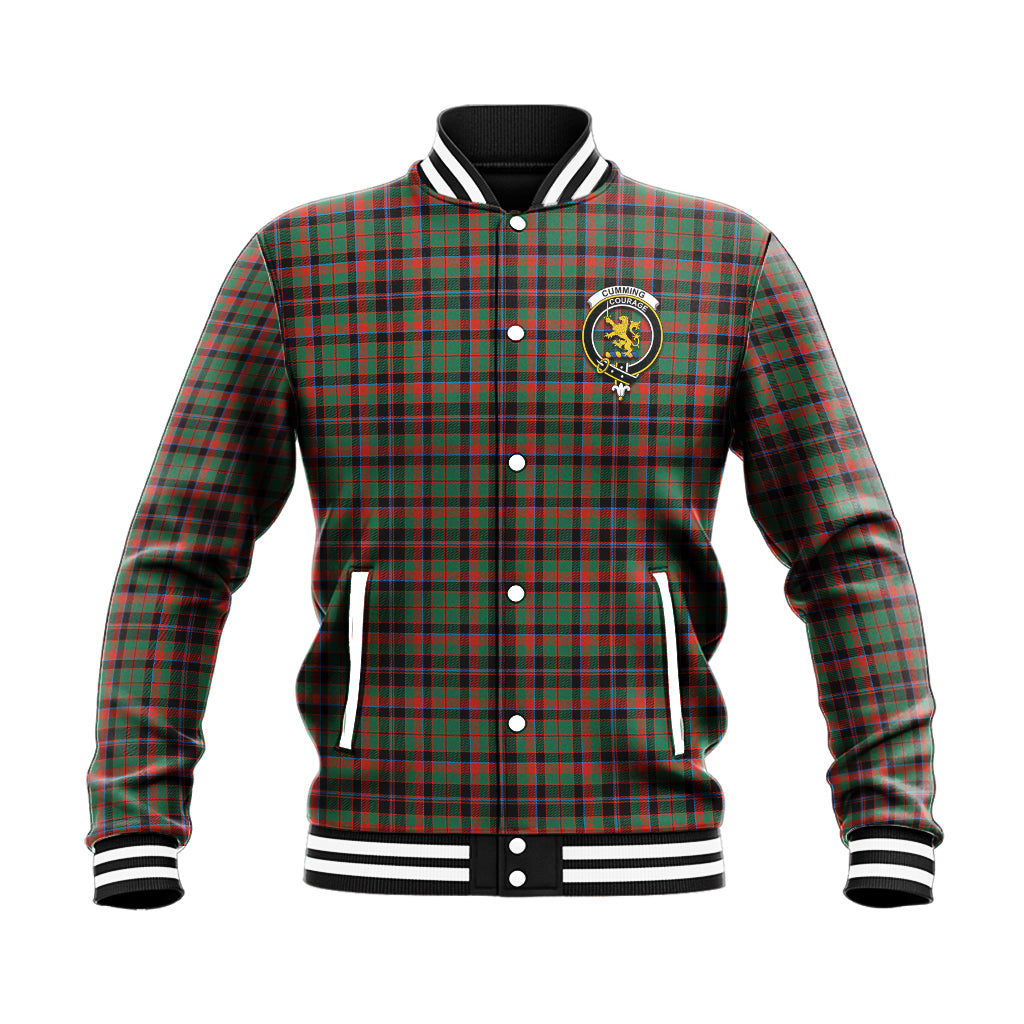 Cumming Hunting Ancient Tartan Baseball Jacket with Family Crest - Tartan Vibes Clothing