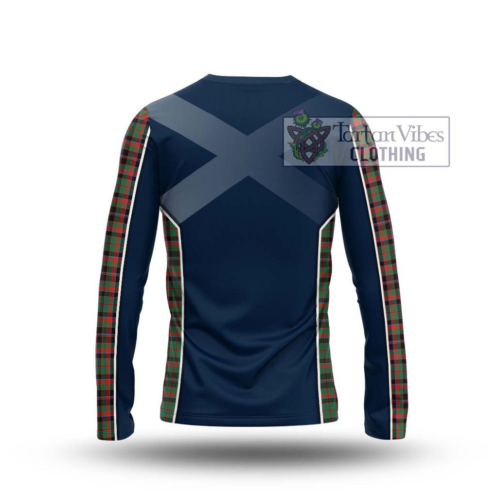 Cumming Hunting Ancient Tartan Long Sleeve T-Shirt with Family Crest and Lion Rampant Vibes Sport Style - Tartan Vibes Clothing