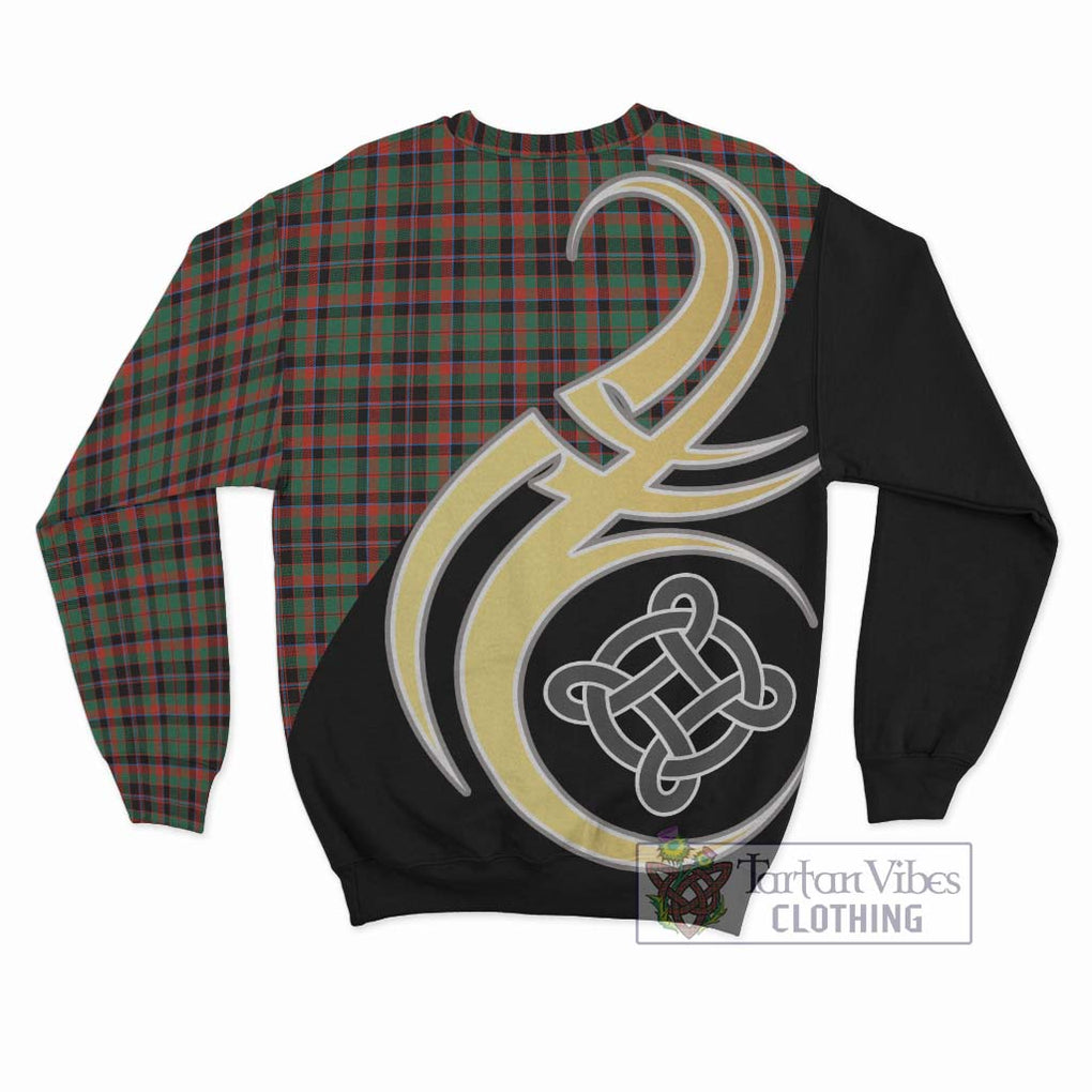 Cumming Hunting Ancient Tartan Sweatshirt with Family Crest and Celtic Symbol Style - Tartan Vibes Clothing