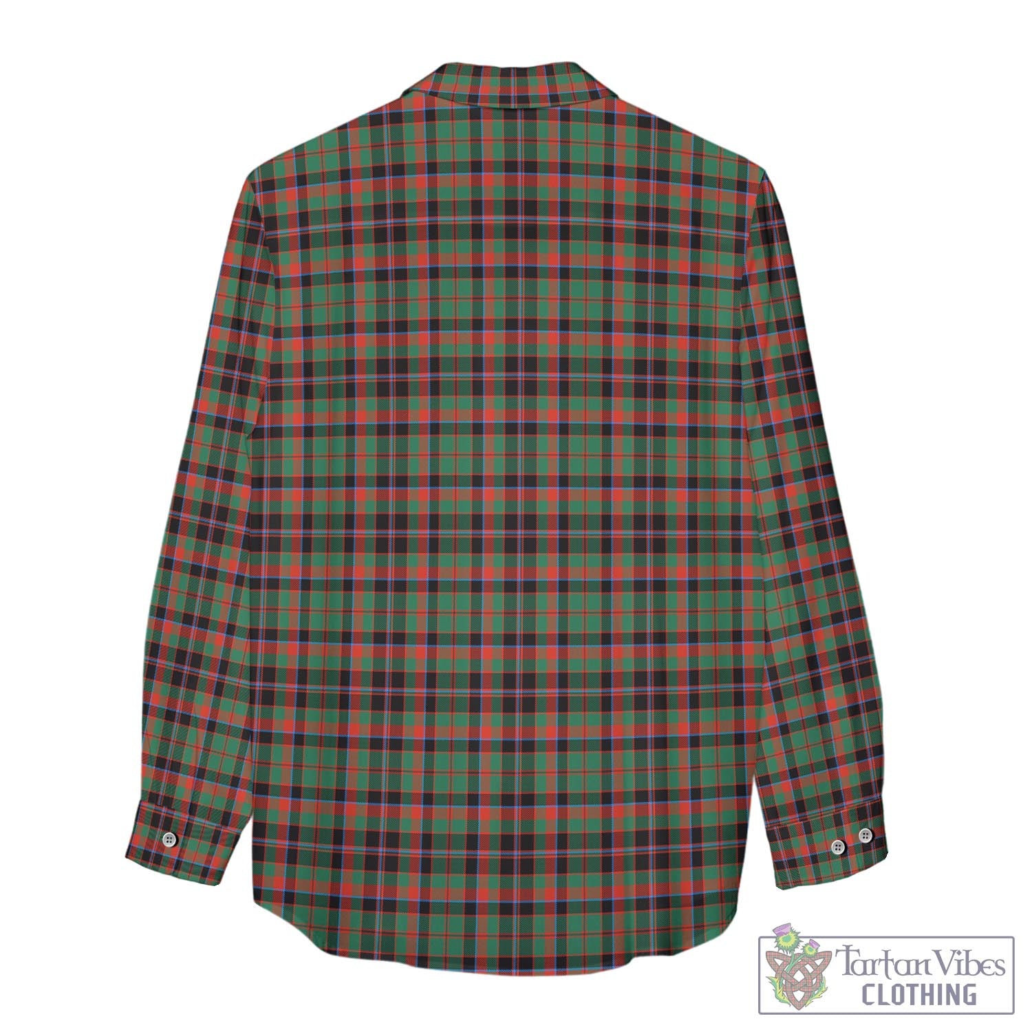 Tartan Vibes Clothing Cumming Hunting Ancient Tartan Womens Casual Shirt with Family Crest