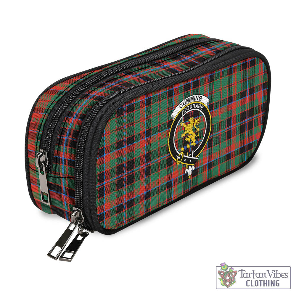 Tartan Vibes Clothing Cumming Hunting Ancient Tartan Pen and Pencil Case with Family Crest