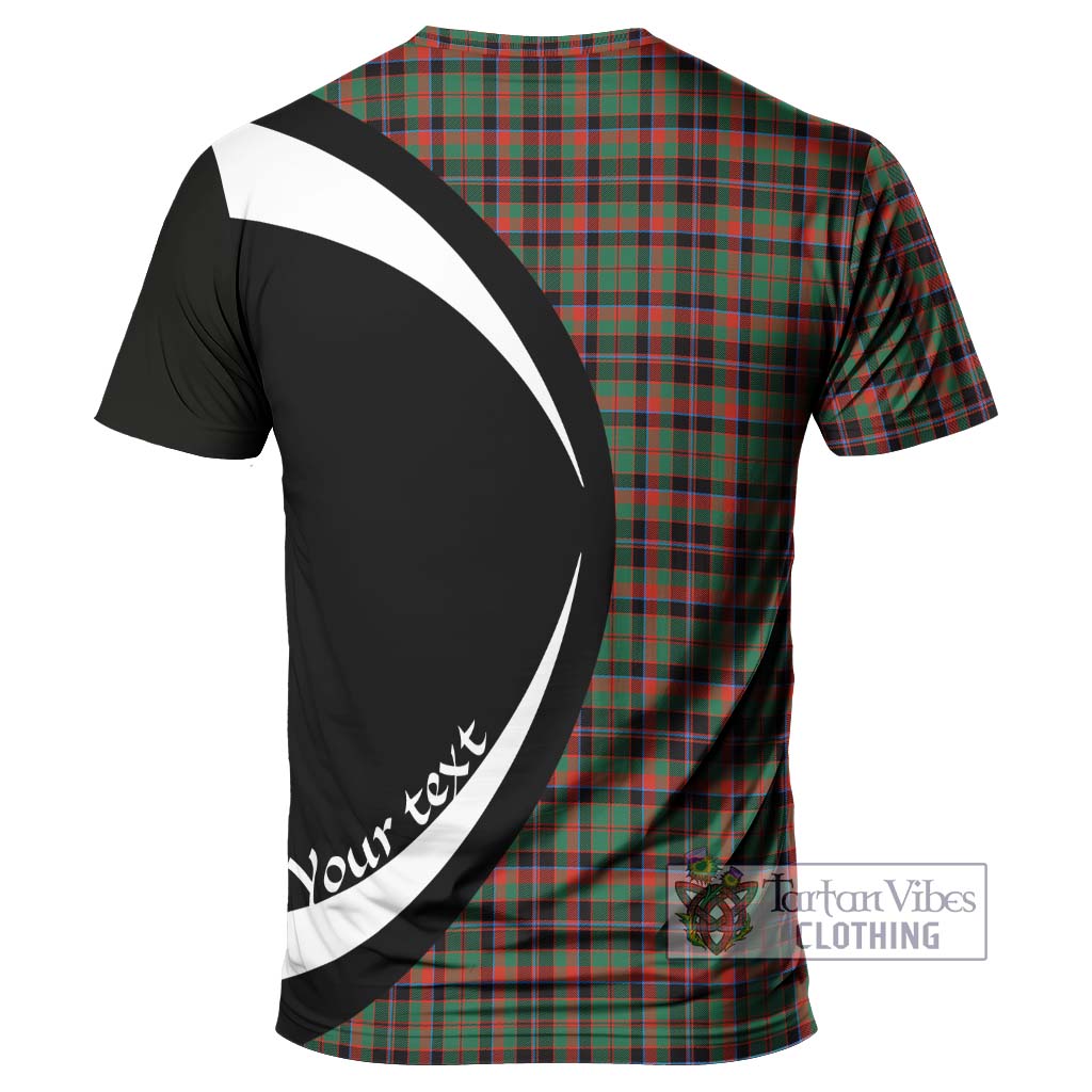 Tartan Vibes Clothing Cumming Hunting Ancient Tartan T-Shirt with Family Crest Circle Style