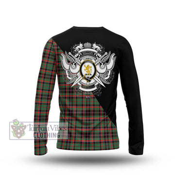 Cumming Hunting Ancient Tartan Long Sleeve T-Shirt with Family Crest and Military Logo Style