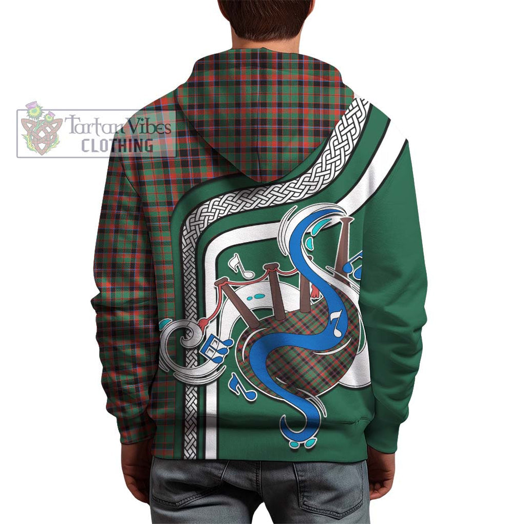 Cumming Hunting Ancient Tartan Hoodie with Epic Bagpipe Style - Tartanvibesclothing Shop