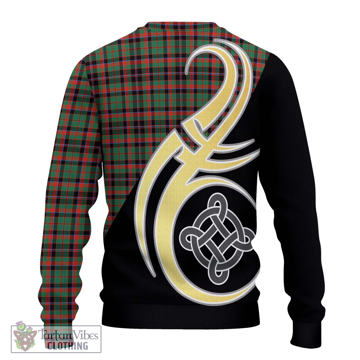 Cumming Hunting Ancient Tartan Knitted Sweater with Family Crest and Celtic Symbol Style - Tartan Vibes Clothing