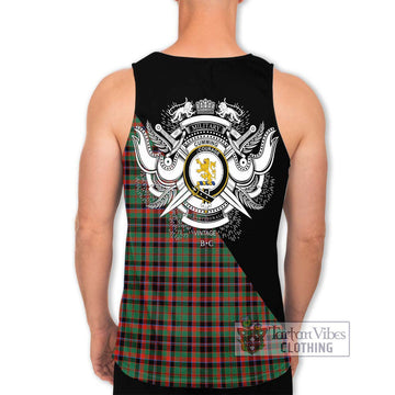 Cumming Hunting Ancient Tartan Men's Tank Top with Family Crest and Military Logo Style