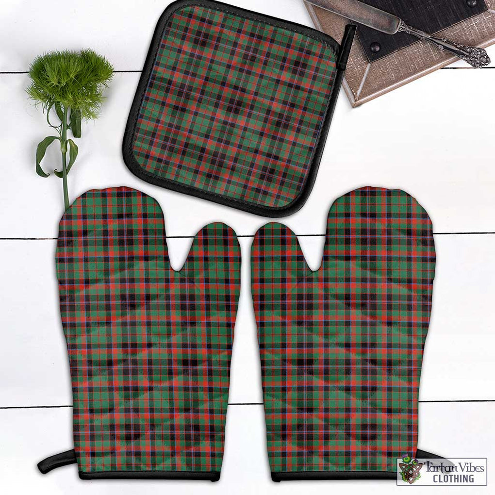 Cumming Hunting Ancient Tartan Combo Oven Mitt & Pot-Holder Combo 1 Oven Mitt & 1 Pot-Holder Black - Tartan Vibes Clothing