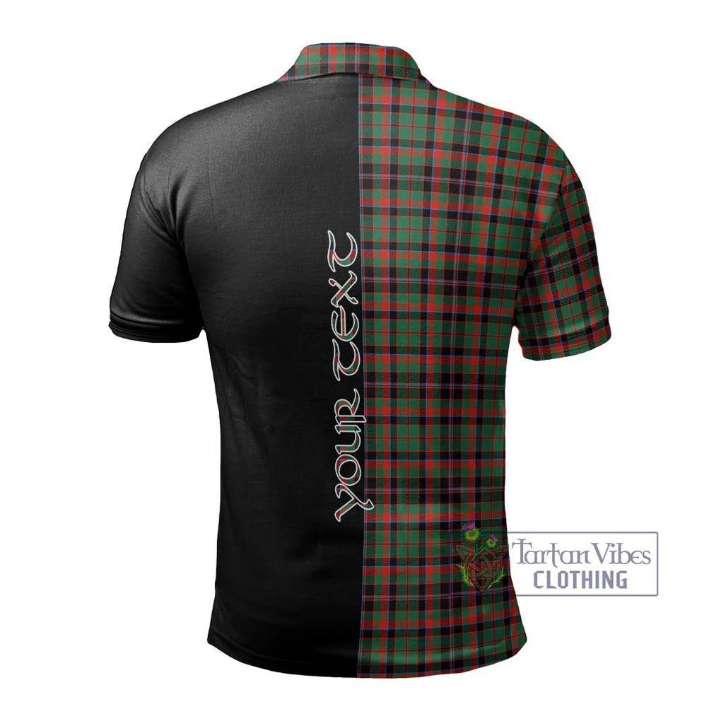 Cumming Hunting Ancient Tartan Polo Shirt with Family Crest and Half Of Me Style - Tartanvibesclothing Shop