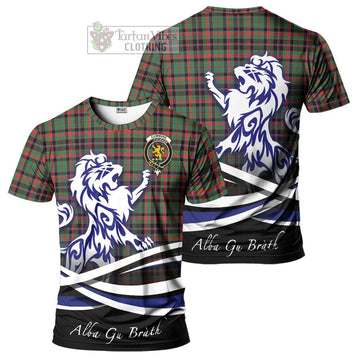 Cumming Hunting Ancient Tartan Cotton T-shirt with Alba Gu Brath Regal Lion Emblem