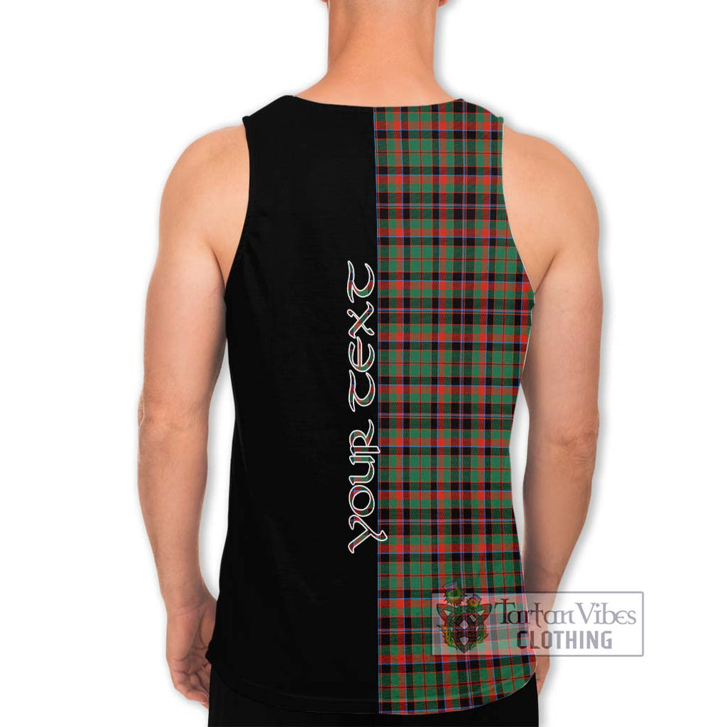 Cumming Hunting Ancient Tartan Men's Tank Top with Family Crest and Half Of Me Style - Tartanvibesclothing Shop