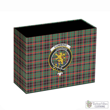 Cumming Hunting Ancient Tartan Pen Holder with Family Crest