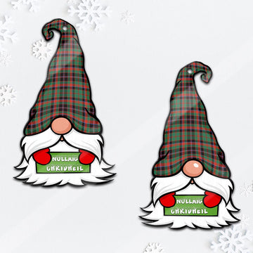 Cumming Hunting Ancient Gnome Christmas Ornament with His Tartan Christmas Hat