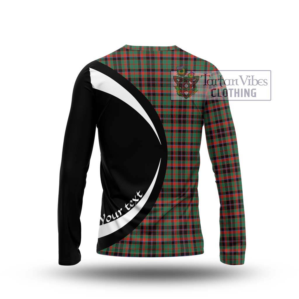 Cumming Hunting Ancient Tartan Long Sleeve T-Shirt with Family Crest Circle Style - Tartan Vibes Clothing