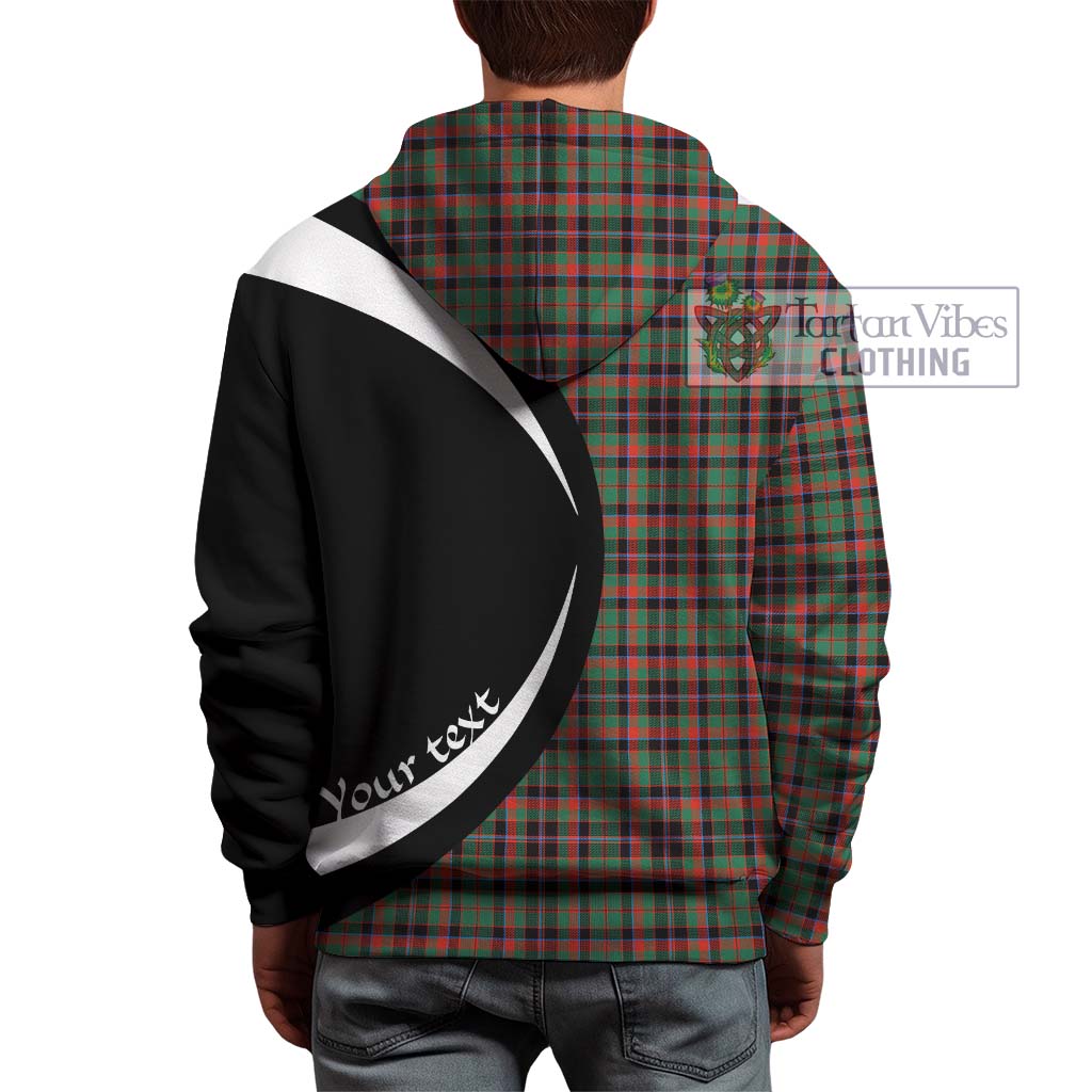 Tartan Vibes Clothing Cumming Hunting Ancient Tartan Hoodie with Family Crest Circle Style