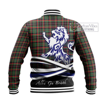 Cumming Hunting Ancient Tartan Baseball Jacket with Alba Gu Brath Regal Lion Emblem