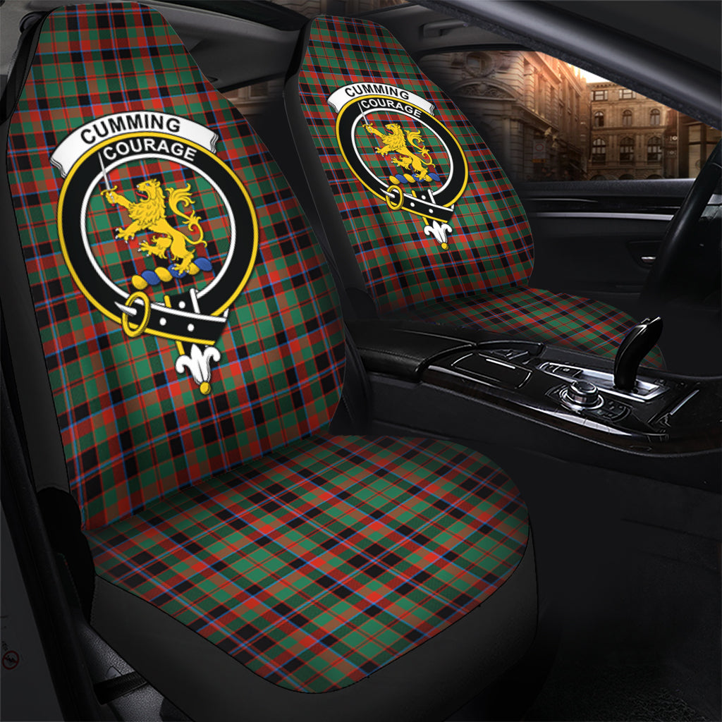 Cumming Hunting Ancient Tartan Car Seat Cover with Family Crest - Tartanvibesclothing