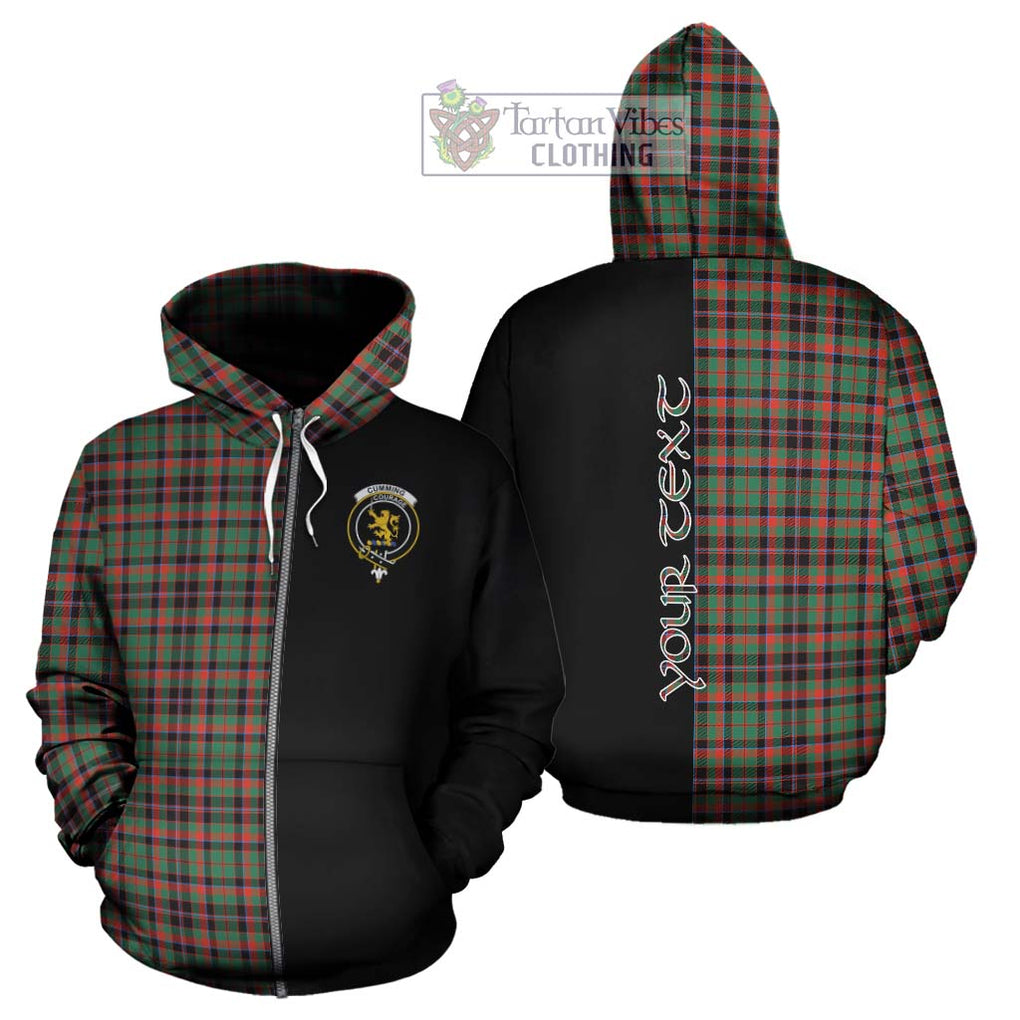 Cumming Hunting Ancient Tartan Hoodie with Family Crest and Half Of Me Style - Tartanvibesclothing Shop