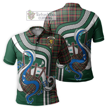 Cumming Hunting Ancient Tartan Polo Shirt with Epic Bagpipe Style