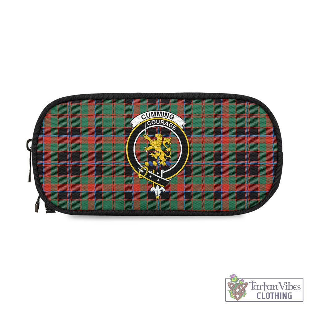 Tartan Vibes Clothing Cumming Hunting Ancient Tartan Pen and Pencil Case with Family Crest