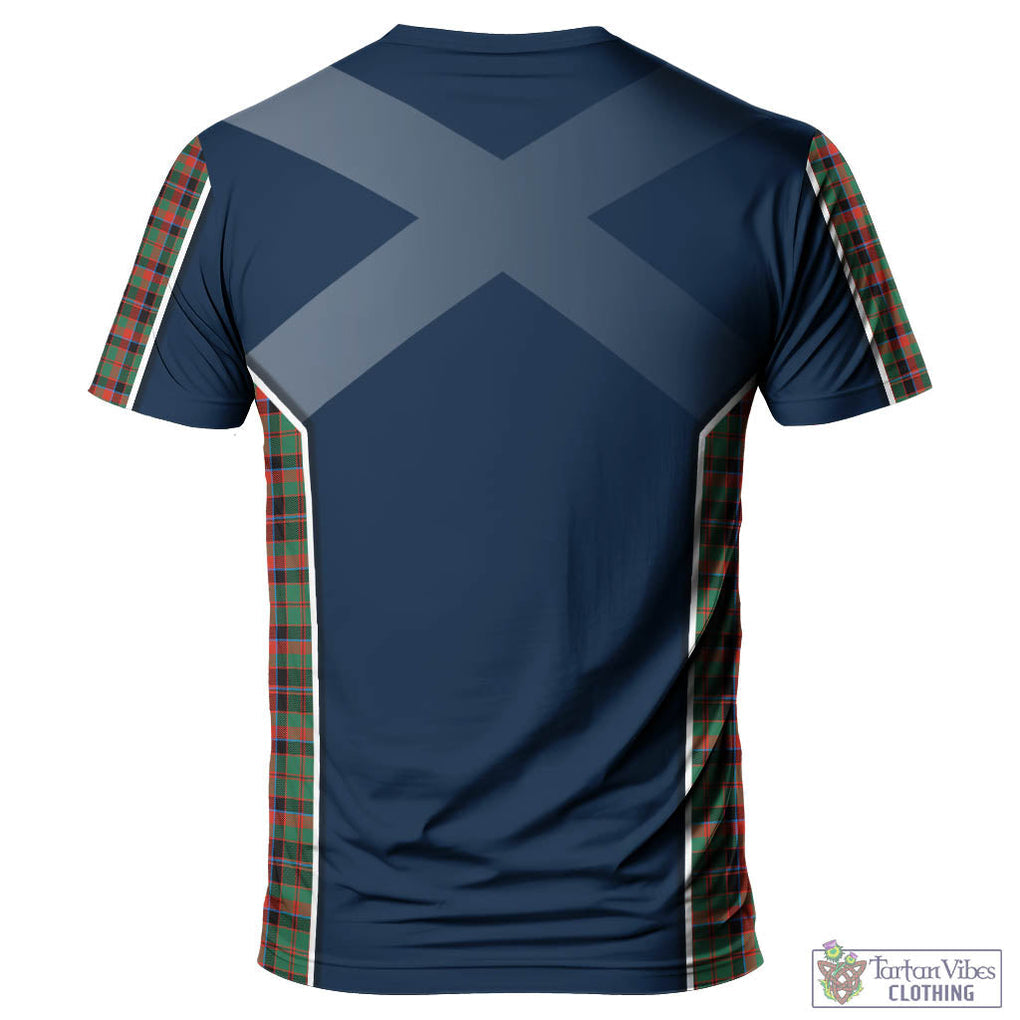 Tartan Vibes Clothing Cumming Hunting Ancient Tartan T-Shirt with Family Crest and Lion Rampant Vibes Sport Style